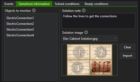 Information for the game host